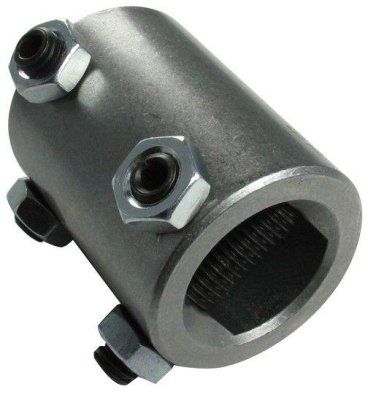 Steel Steering Coupler, 1" Double D x 3/4" Double D, 2" Long