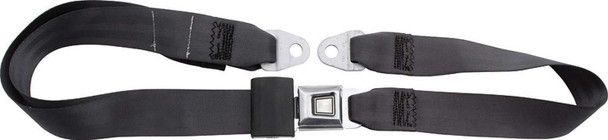 Charcoal 2-Point Lap Seat Belt with Starburst Buckle
