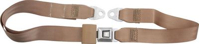 Tan 2-Point Lap Seat Belt with Starburst Buckle