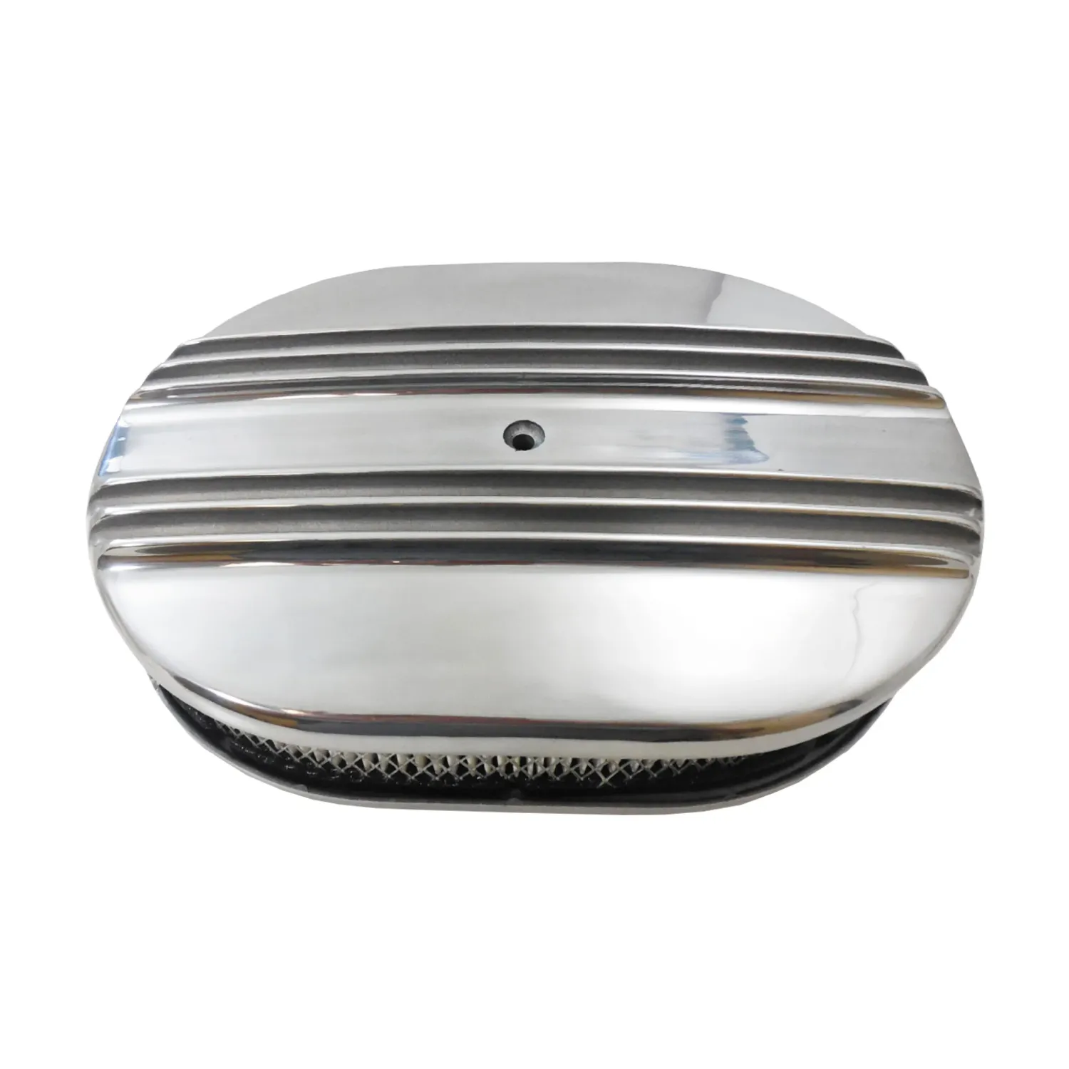 12" Dual Finned Polished Aluminum Air Cleaner