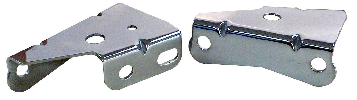 Angled Power Brake Booster Mounting Brackets, Chrome, GM A/F-Body