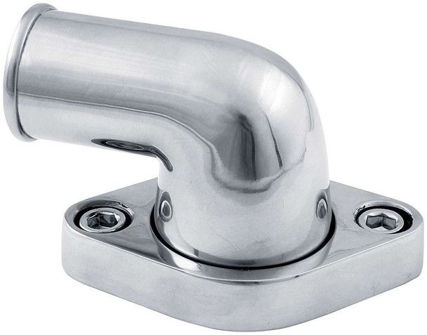 90° Swivel Water Neck, Polished, Chevy V8/V6