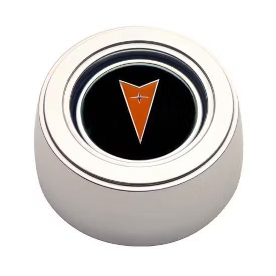 GT-3 Hi-Rise Horn Button, Polished Billet Aluminum, Pontiac Emblem
