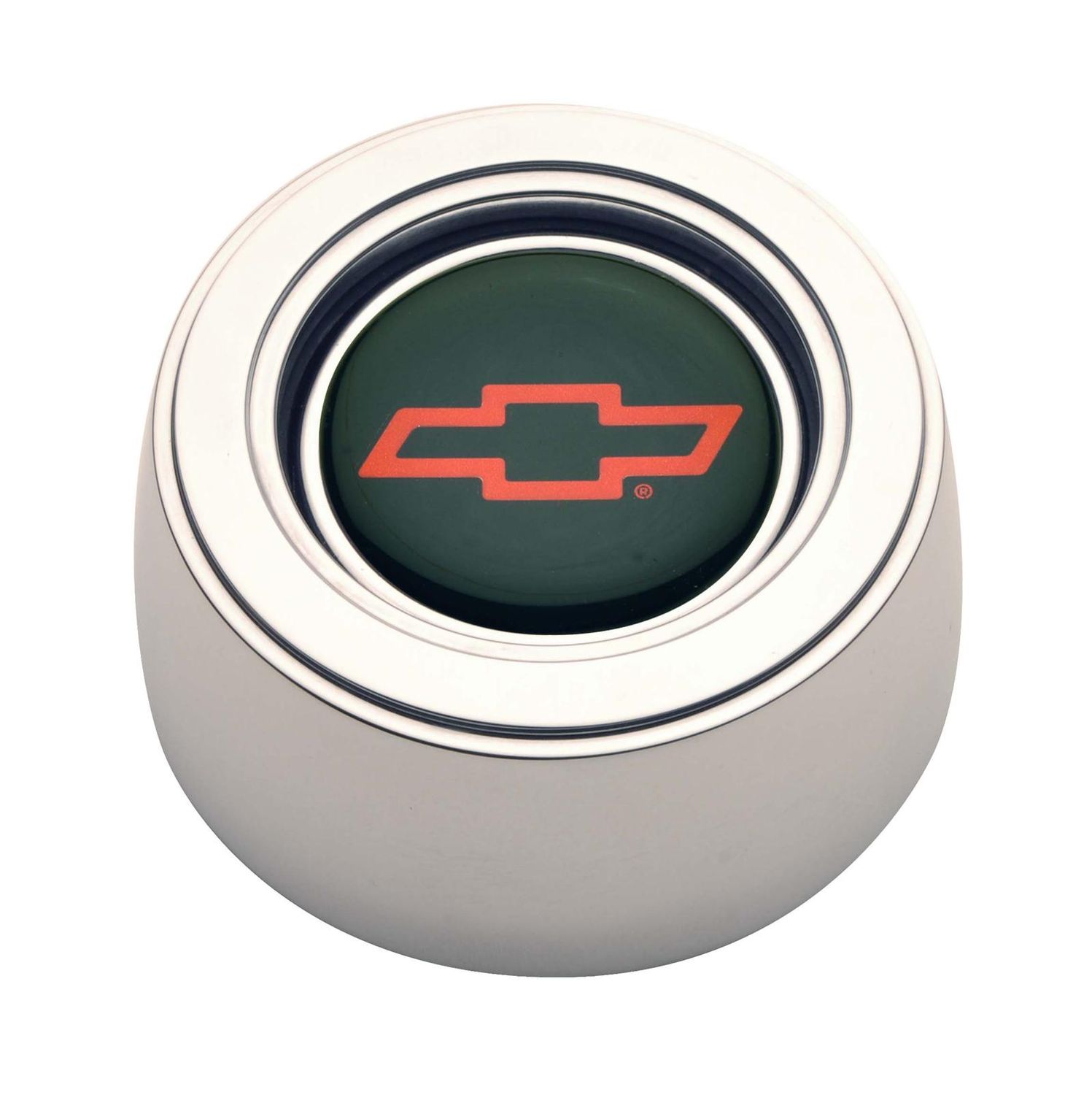 GT-3 Hi-Rise Horn Button, Polished Billet Aluminum, Chevrolet Bowtie Emblem