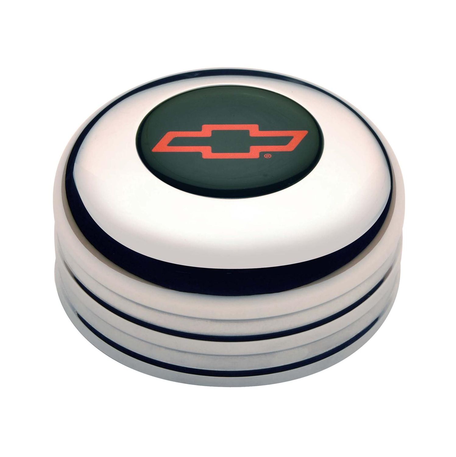 GT-3 Standard Horn Button, Polished Billet Aluminum, Chevrolet Bowtie Emblem