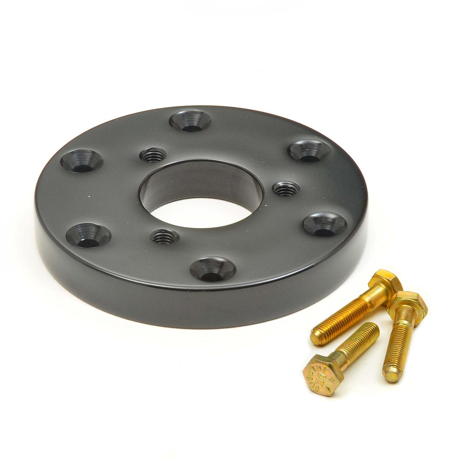 6-Bolt to 3-Bolt Steering Wheel Adapter, Black Anodized