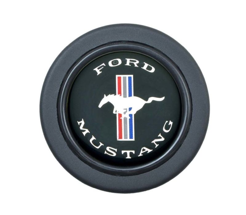 Euro Style Horn Button, Ford Mustang Logo, 5 &amp; 6-Bolt