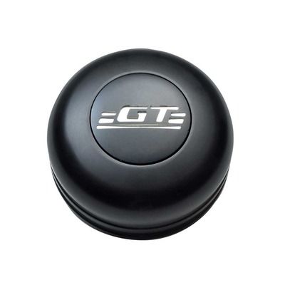 GT-3 Standard Horn Button, Black Anodized Aluminum, GT Logo