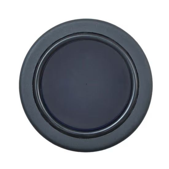 Euro Style Horn Button, Plain Black, 5 &amp; 6-Bolt