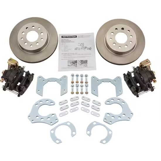 Ford 9" Rear Disc Brake Kit with Parking Brake Calipers, Big Bearing