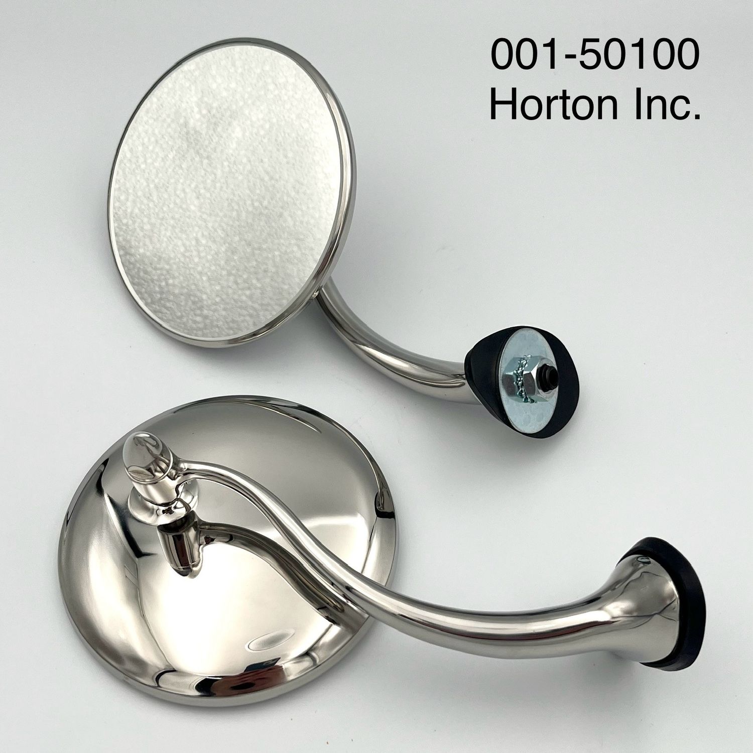 SO-CAL Swan Neck Outside Mirror, Polished Stainless Steel