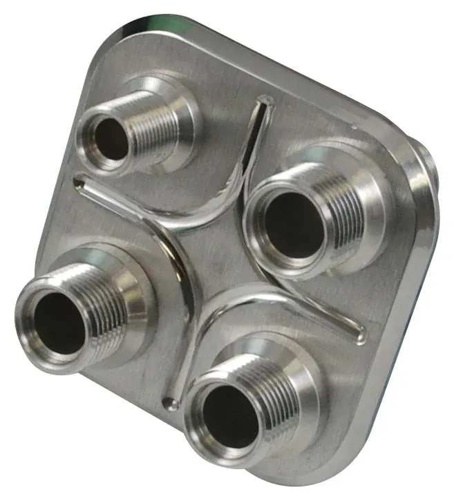 A/C &amp; Heater Firewall Bulkhead Fitting, (3) #10 &amp; (1) #6 AN, Brushed Aluminum, 6-11/16"