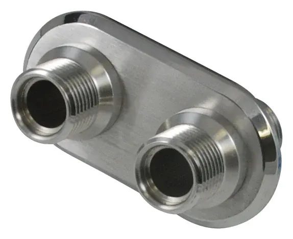 A/C &amp; Heater Firewall Bulkhead Fitting, #10 AN, Brushed Aluminum