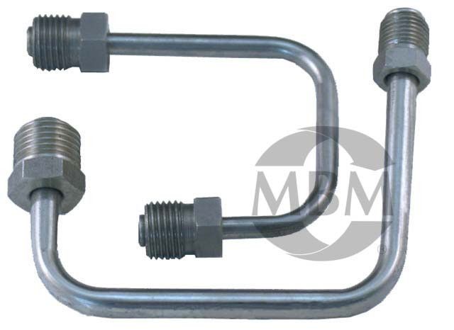 Bottom Mount Master Cylinder to Brass Proportioning Valve Steel Line Kit