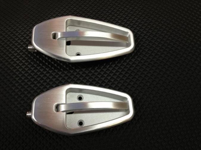 Interior Door Handle Kit, Small, Satin Finish, Pair