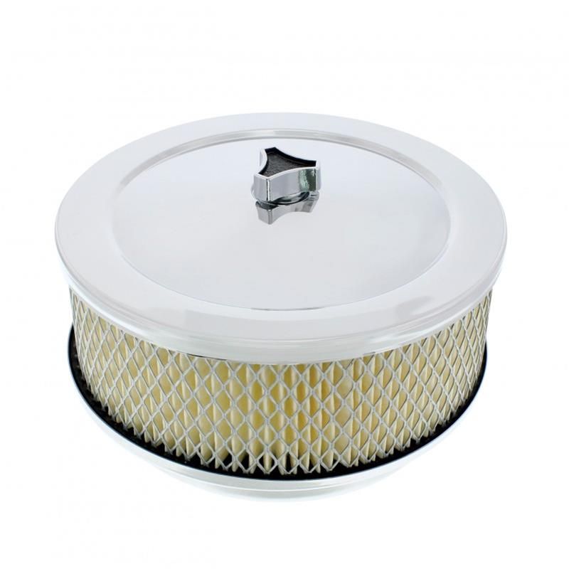 6-3/8" Chrome Air Cleaner Assembly, Low Profile