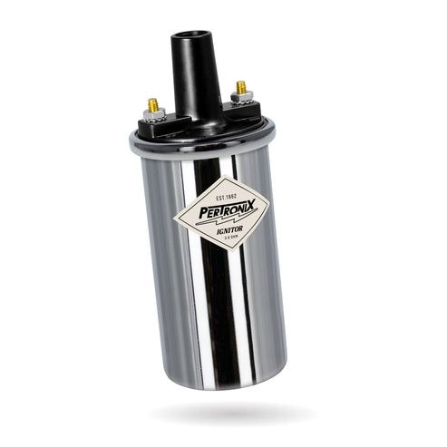 PerTronix Flame-Thrower 40,000 Volt Ignition Coil, 3.0 Ohm, Chrome