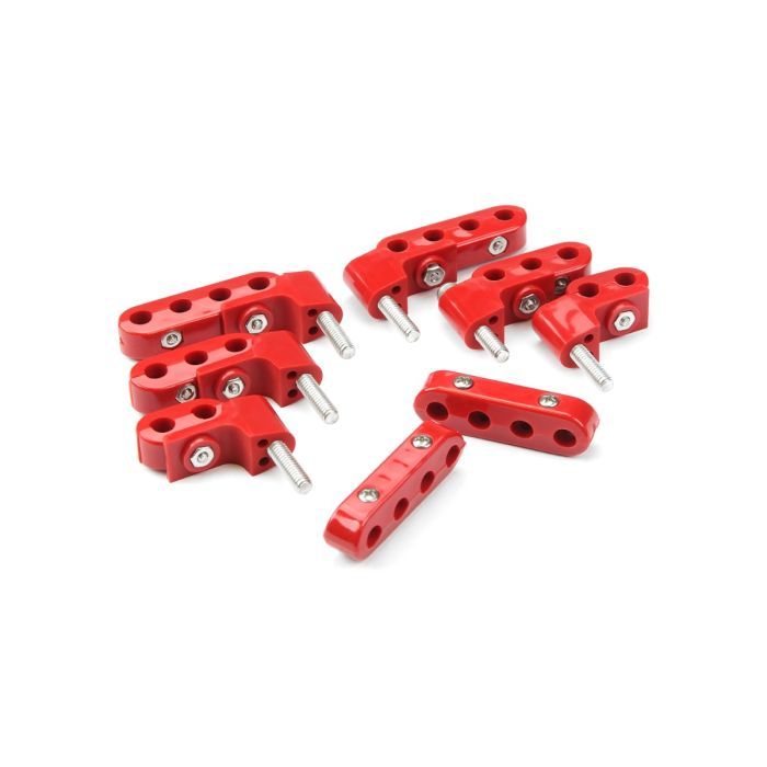 Horizontal Ignition Wire Loom Kit, Red, 7-8mm