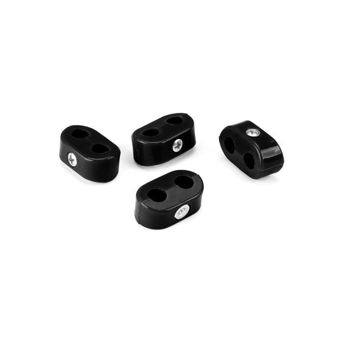 Double Place T-Clamps, Black