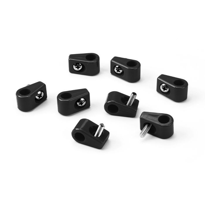 Single Place T-Clamps, Black