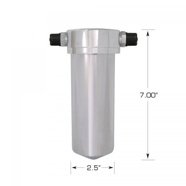 Polished Aluminum A/C Receiver Drier with Bracket
