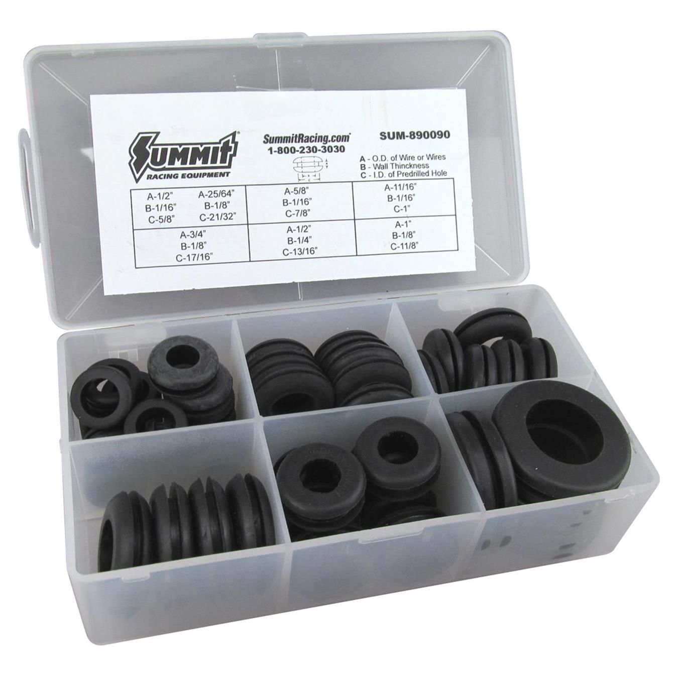 Universal Rubber Grommet Assortment Kit, 48-Piece