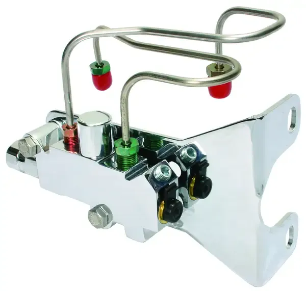 Chrome Proportioning Valve Kit with Bracket &amp; Lines, Undermount Frame Mount