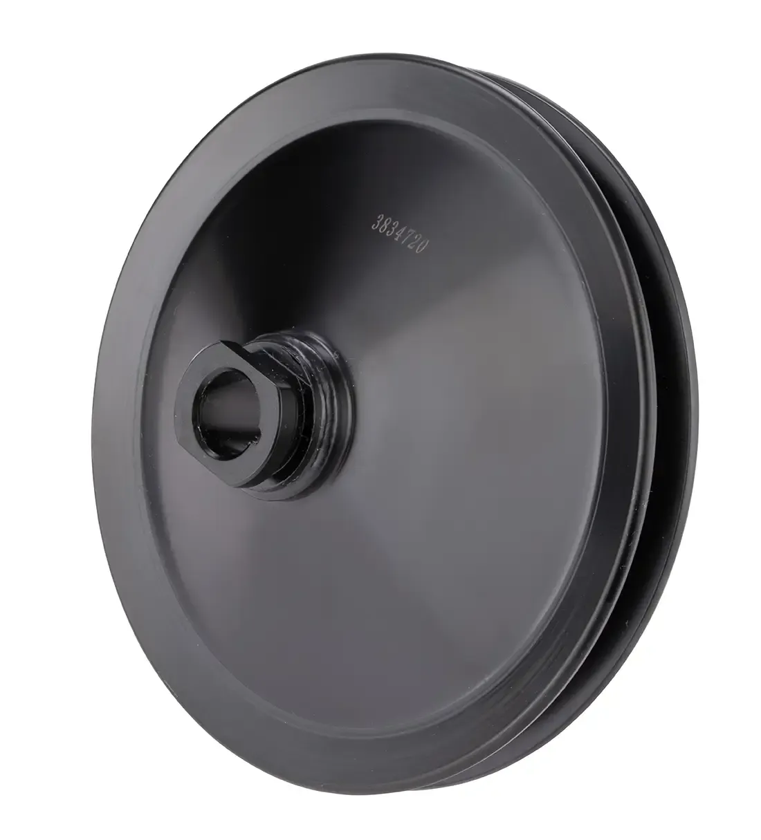 5.75" Single Groove Power Steering Pump Pulley, Black Steel