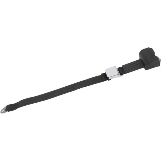 Chrome Lift Latch Retractable Lap Seat Belt, Black, 60"-74"