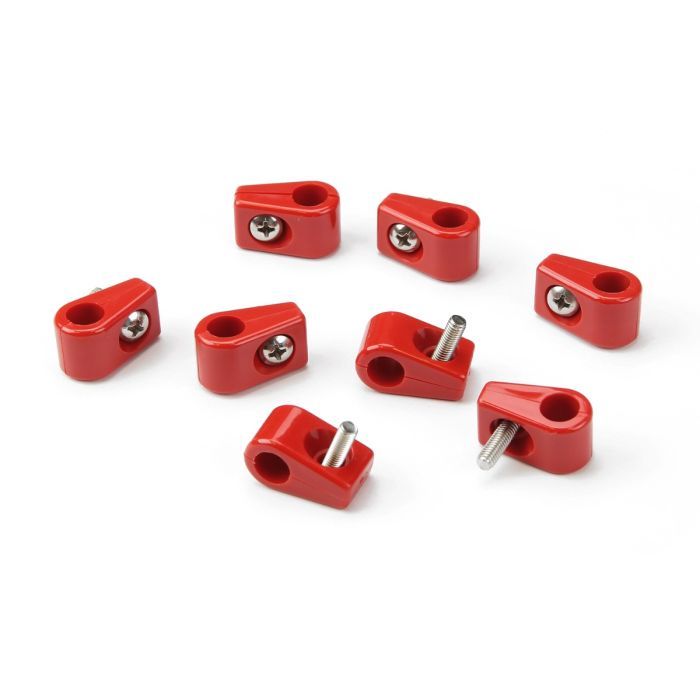 Single Place T-Clamps, Red