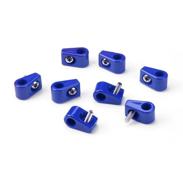 Single Place T-Clamps, Blue