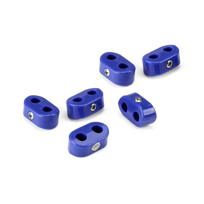 Double Place T-Clamps, Blue