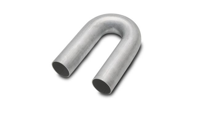2.5" 180° 304 Stainless Steel Mandrel Bend, 2.5" Radius, 4.5" Legs