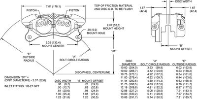DynaPro Dust-Boot 4-Piston Caliper, Black