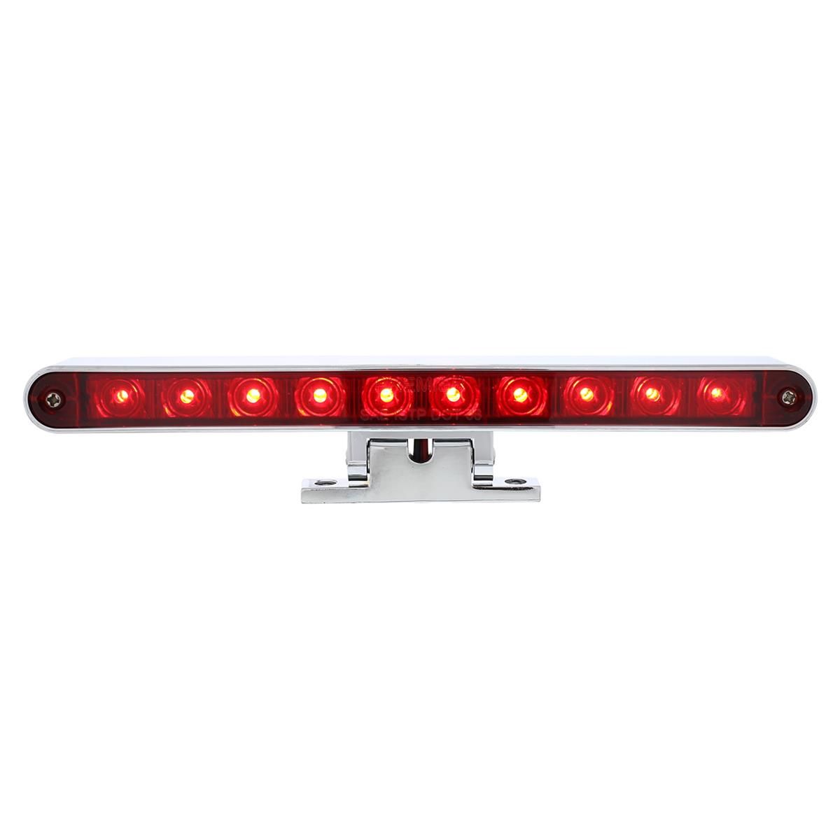 10 LED Split Function 3rd Brake Light with Chrome Swivel Base, Red LED/Red Lens