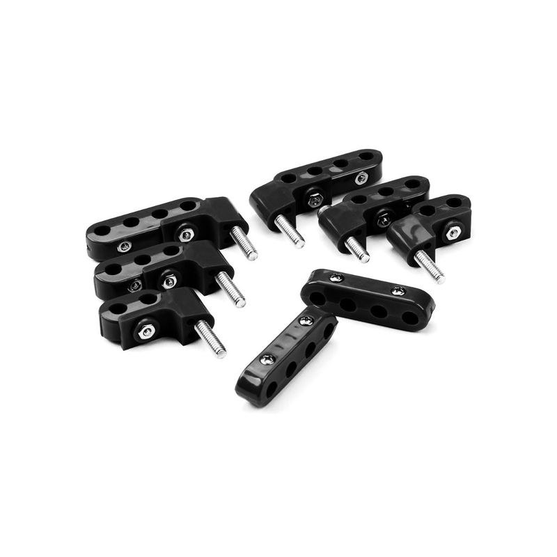 Horizontal V8 Spark Plug Wire Loom Kit, Black, 7mm
