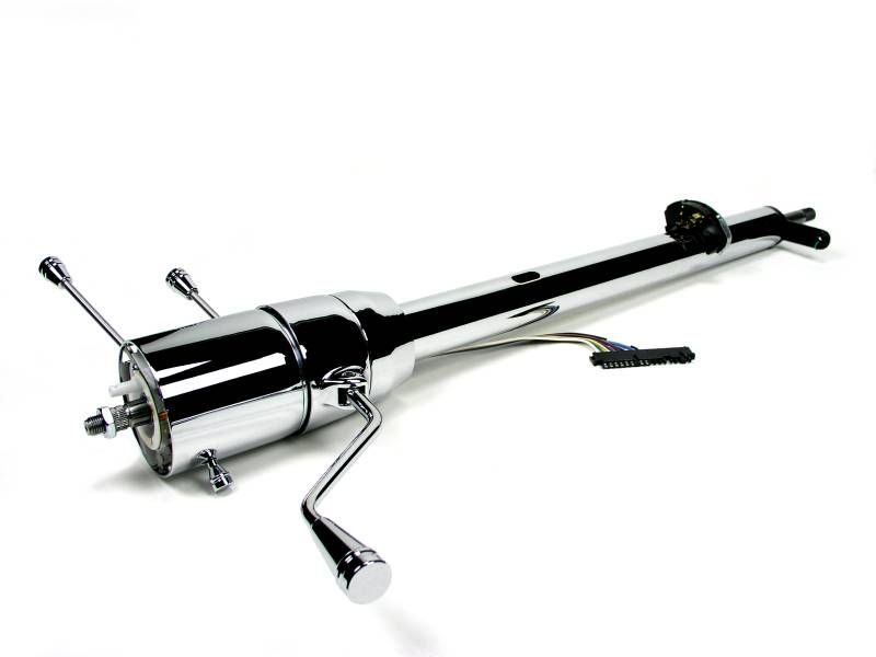 Column Shift Steering Column, 1967-72 Ford Pickup, Power Steering, Paintable Steel