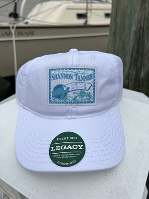 NEW SUMMER '23/WHITE COTTON LEGACY HAT WITH NEW SUMMER LOGO! ADJUSTABLE STRAP ONE SIZE FITS ALL!​ JUST LIKE THE ONE SHANNON WEARS IN HIS SHOW!