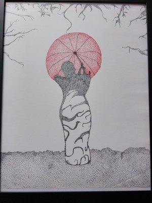 Lady with the Red Umbrella - Prints