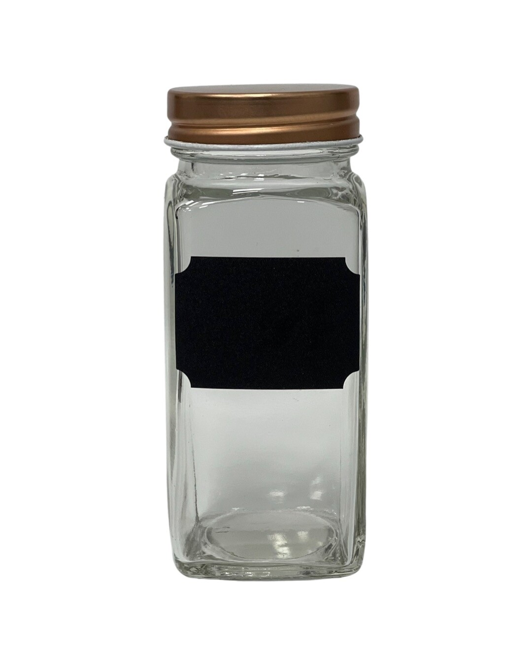 Spice Bottle Square Glass with shaker and label