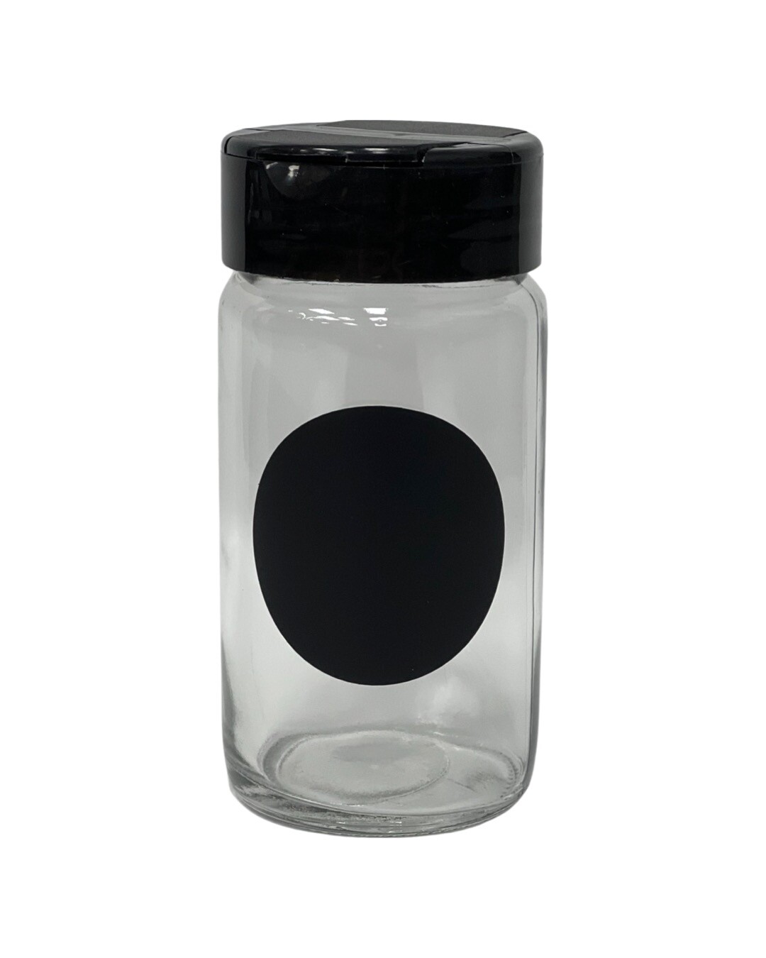 Spice Bottle Round Glass with shaker and label