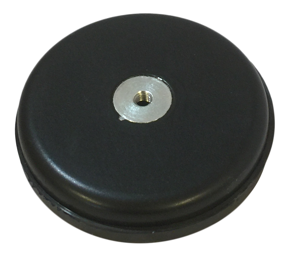Round FE magnet (250N) with rubber cap and M6 thread