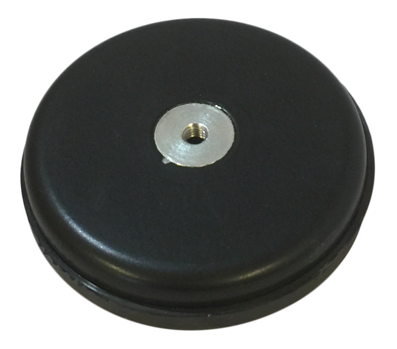 Round FE magnet (250N) with rubber cap and M6 thread