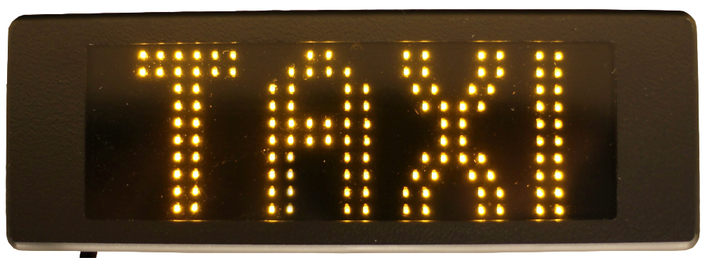 TAXI-dash sign LED 160x55mm
