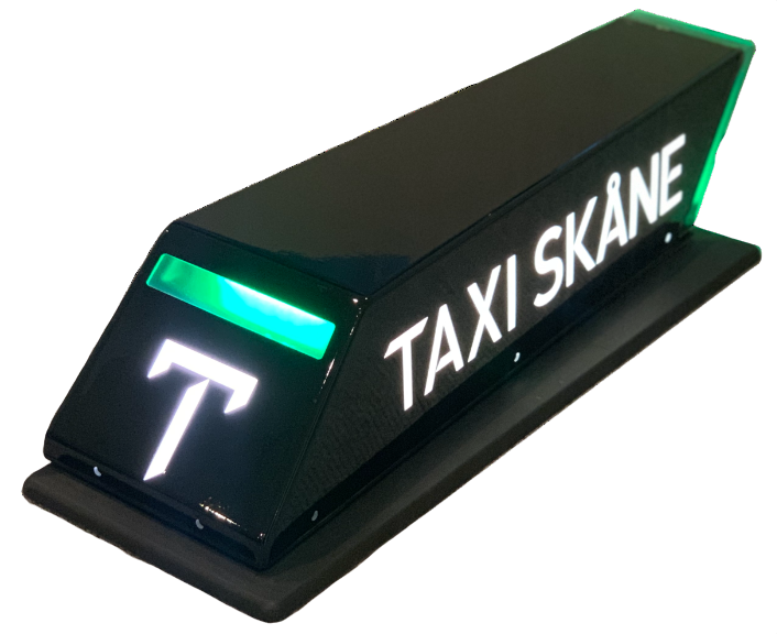Taxi Skåne (v2) - Complete sign incl magnetic mount