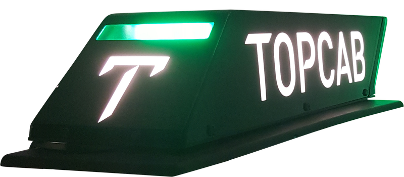 Topcab v2 - Complete roof sign incl. magnetic fixing
