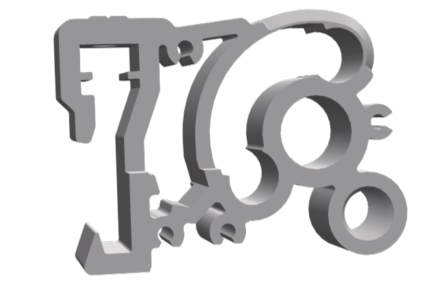 School sign 525 - Side bracket Alu left