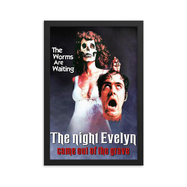12" x 18" The Night Evelyn Came Out of the Grave Framed Movie Poster