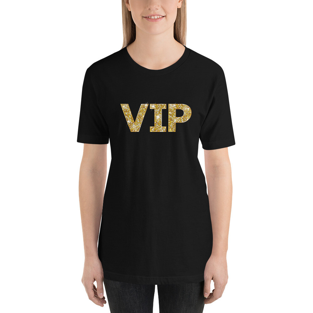 VIP Custom Wear Short-Sleeve Multi Color T-Shirt, Color: Black, Size: S