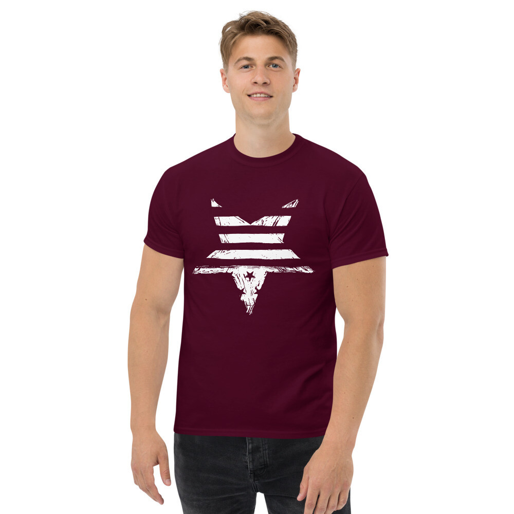 American Pentagram T-Shirt, Color: Maroon, Size: S